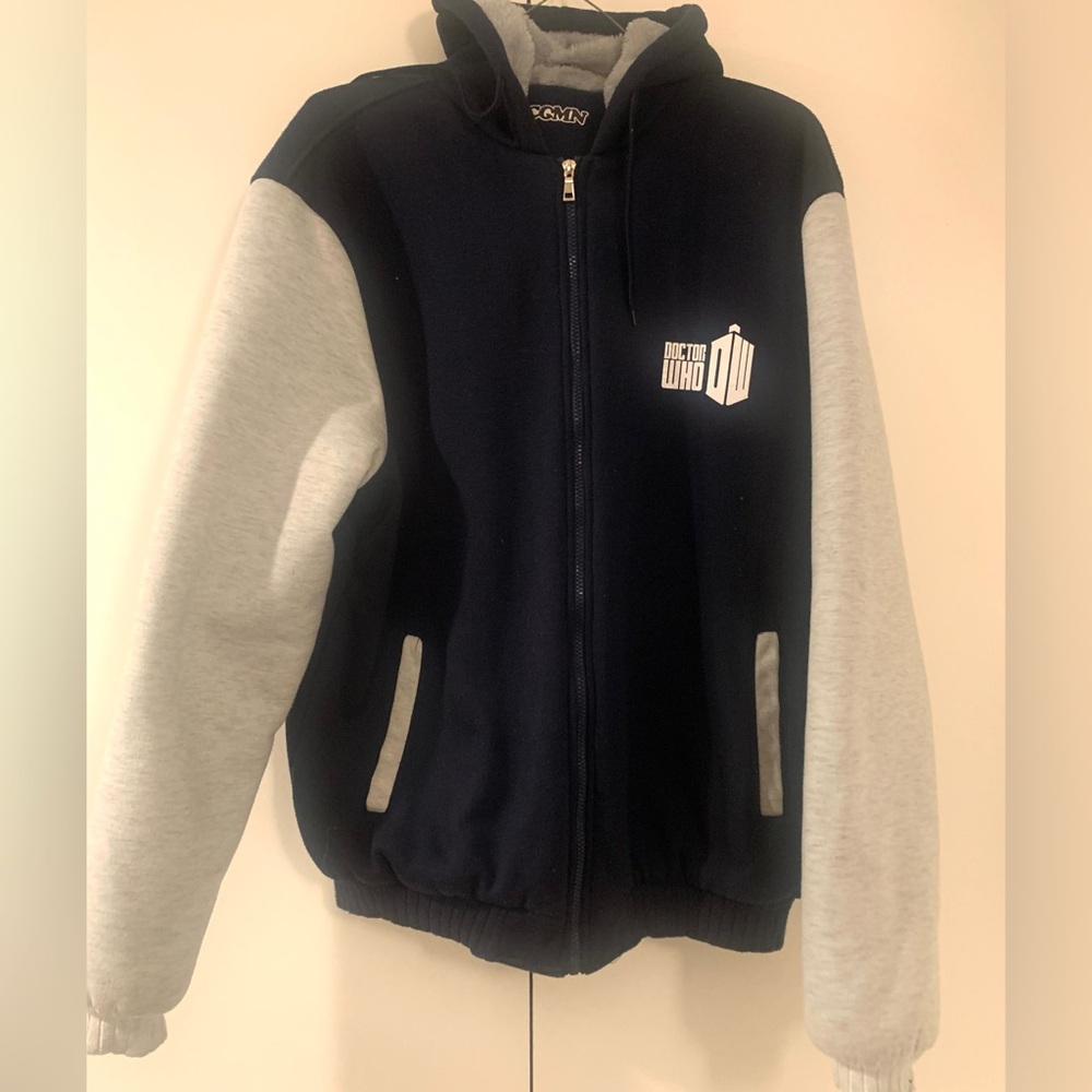 Dr Who , Hooded Varsity Jacket, 2XL Size